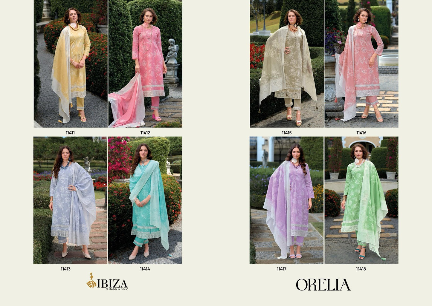 Orelia Ibiza Cambric Pant Style Suits Supplier Gujarat