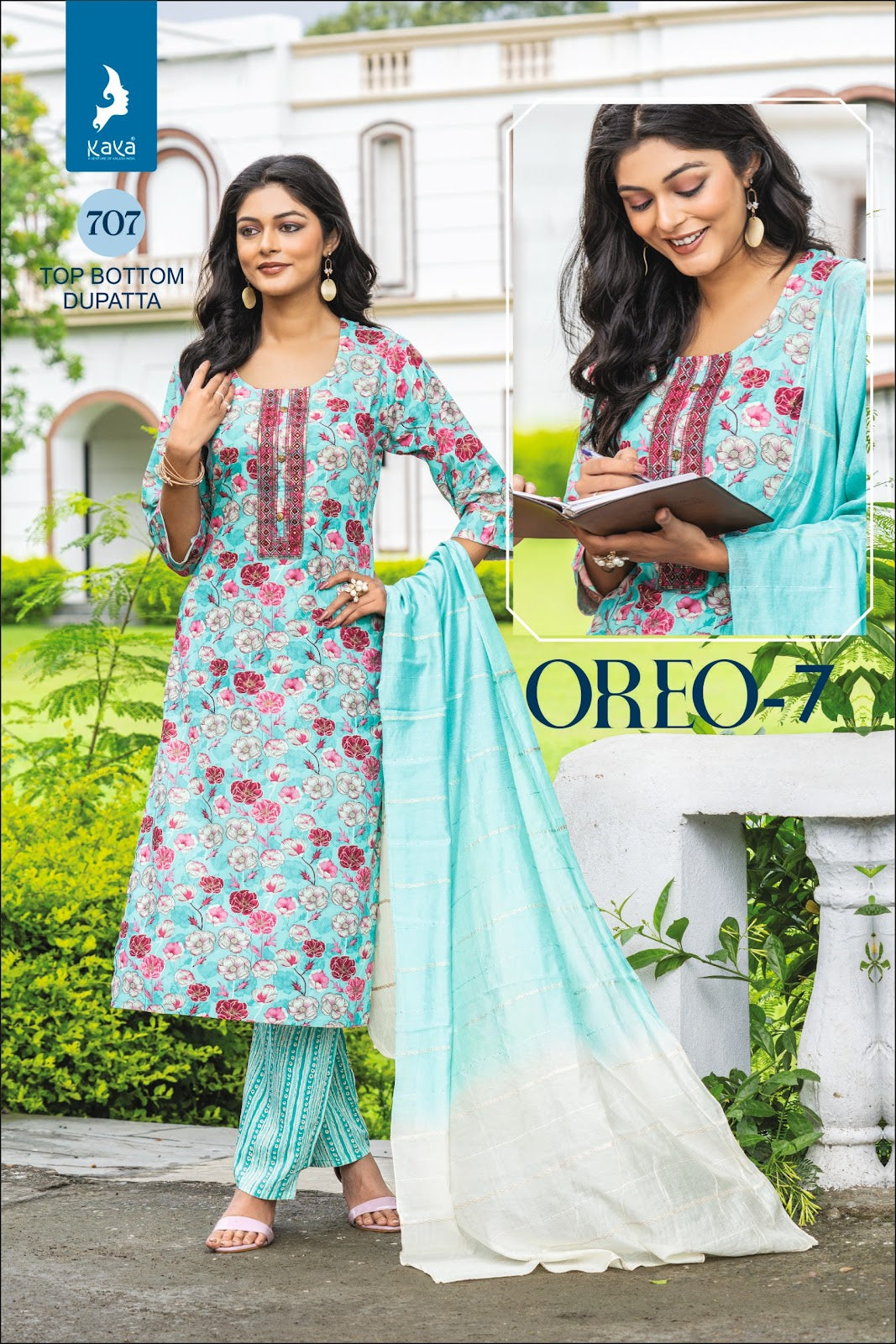 Oreo 7 Kaya Reyon Readymade Pant Style Suits Wholesaler Ahmedabad