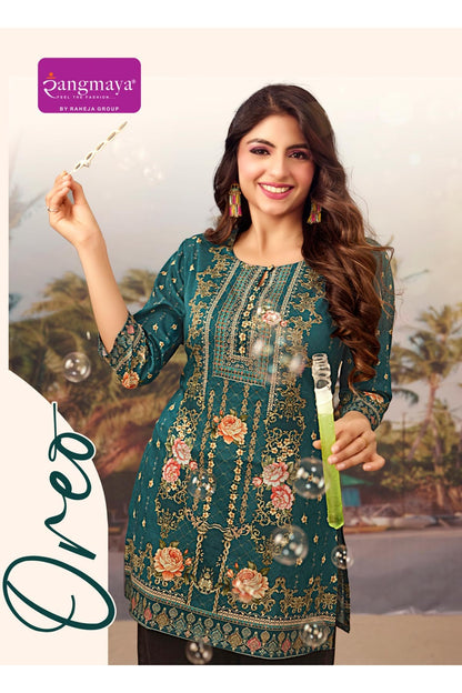 Oreo Rangmaya Cotton Short Kurtis Exporter Ahmedabad