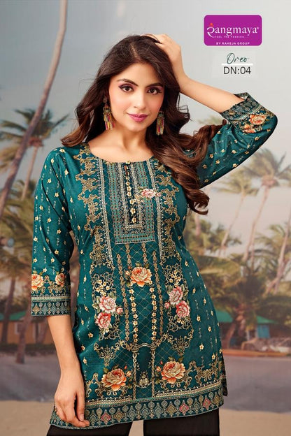 Oreo Rangmaya Cotton Short Kurtis Exporter Ahmedabad