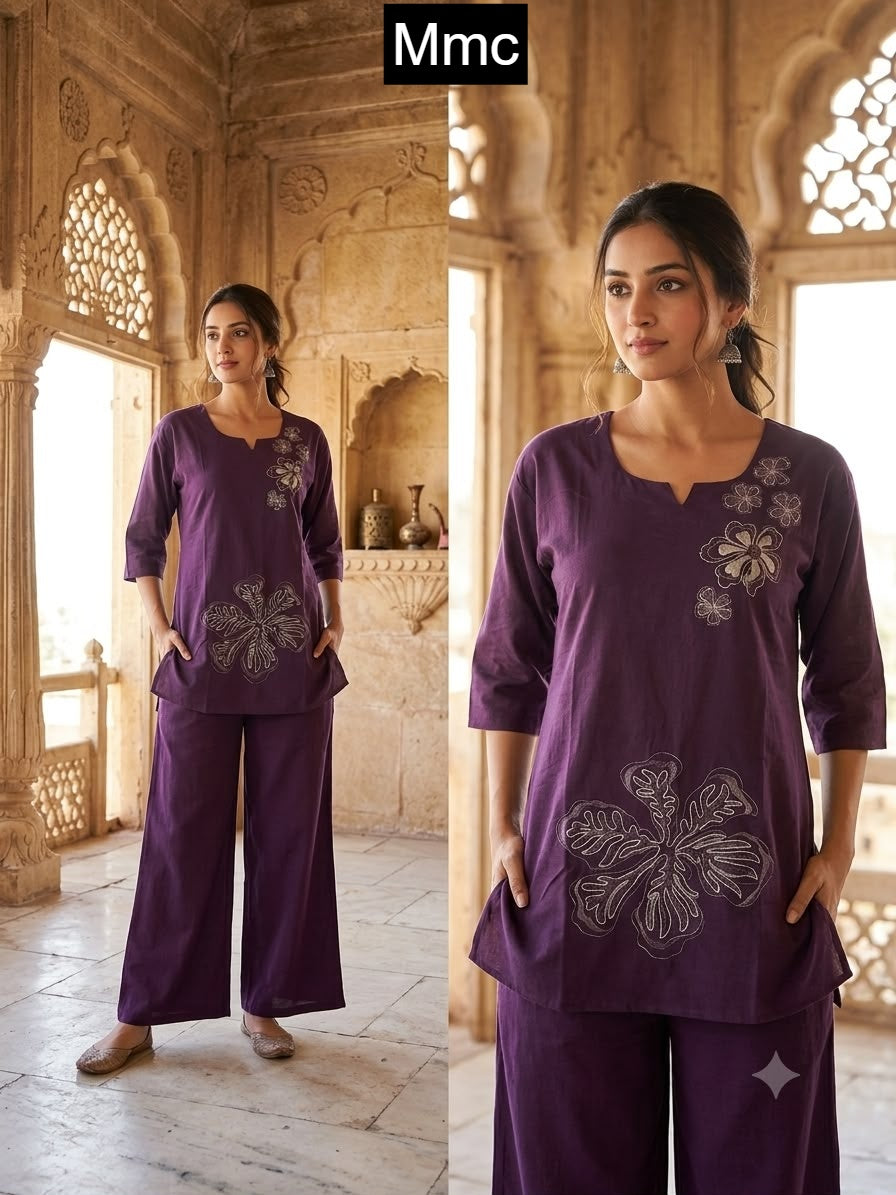 Organic Flower Mmc Dhabu Cotton Co Ord Set Wholesale Price
