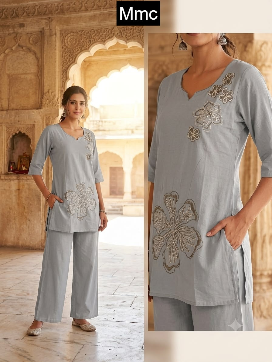 Organic Flower Mmc Dhabu Cotton Co Ord Set Wholesale Price