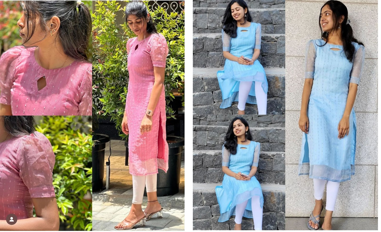Organza140624 Qubo Straight Cut Kurtis Wholesale Price