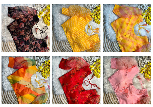 Organza Stwom Pure Blouse Manufacturer Gujarat