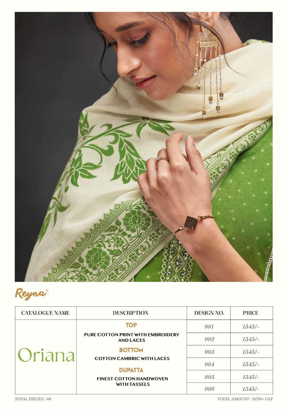 Oriana Reyna Pure Cotton Plazzo Style Suits Supplier