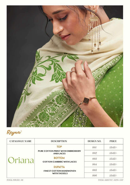Oriana Reyna Pure Cotton Plazzo Style Suits Supplier