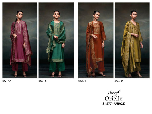 Orielle 4277 Ganga Premium Viscose Pant Style Suits Manufacturer Gujarat