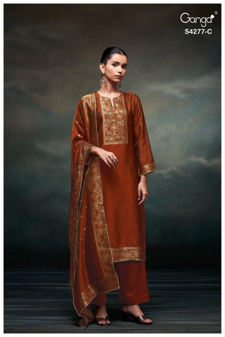 Orielle 4277 Ganga Premium Viscose Pant Style Suits Manufacturer Gujarat