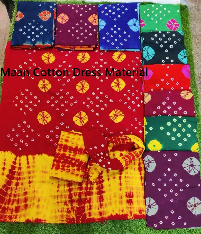 Original Bandhej 0111 Maan Cotton Dress Material Manufacturer