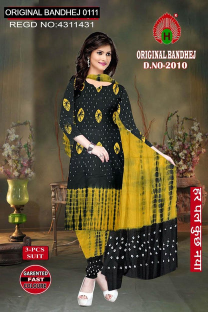 Original Bandhej 0111 Maan Cotton Dress Material Manufacturer
