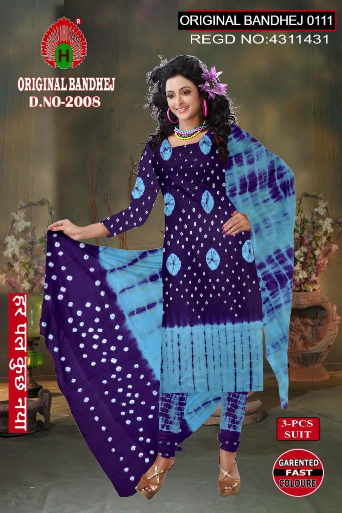 Original Bandhej 0111 Maan Cotton Dress Material Manufacturer