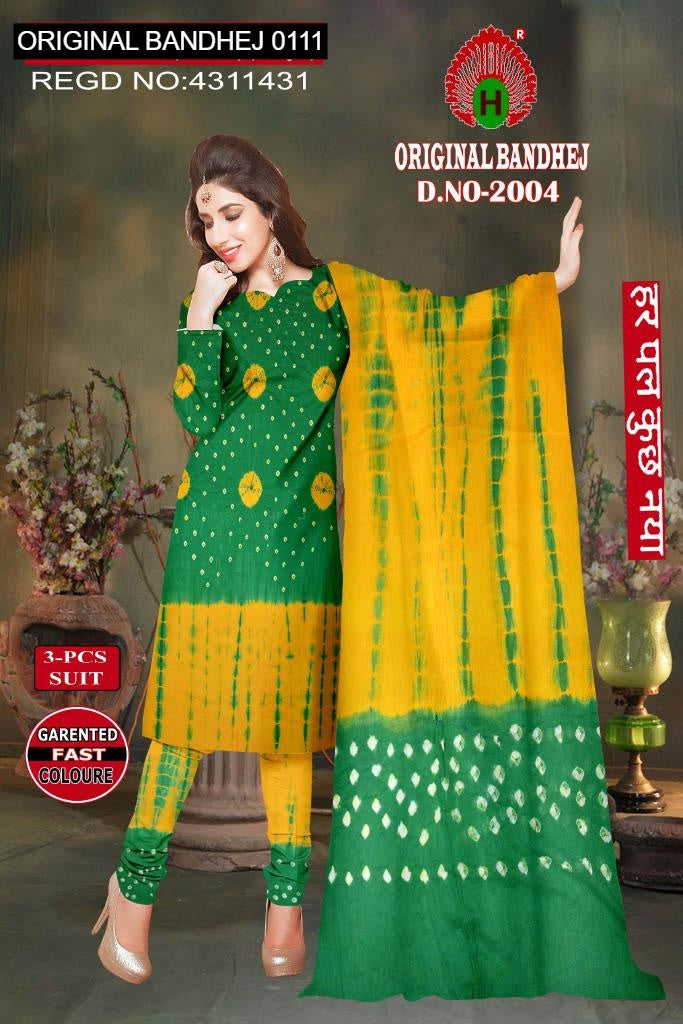 Original Bandhej 0111 Maan Cotton Dress Material Manufacturer