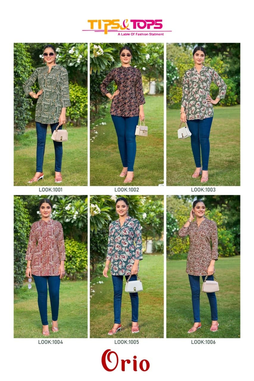 Orio Tips Tops Reyon Fancy Tops Manufacturer Ahmedabad