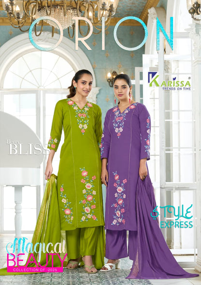 Orion Karissa Viscose Readymade Pant Style Suits Manufacturer Gujarat