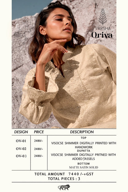 Oriva Varshaa Viscose Pant Style Suits Manufacturer