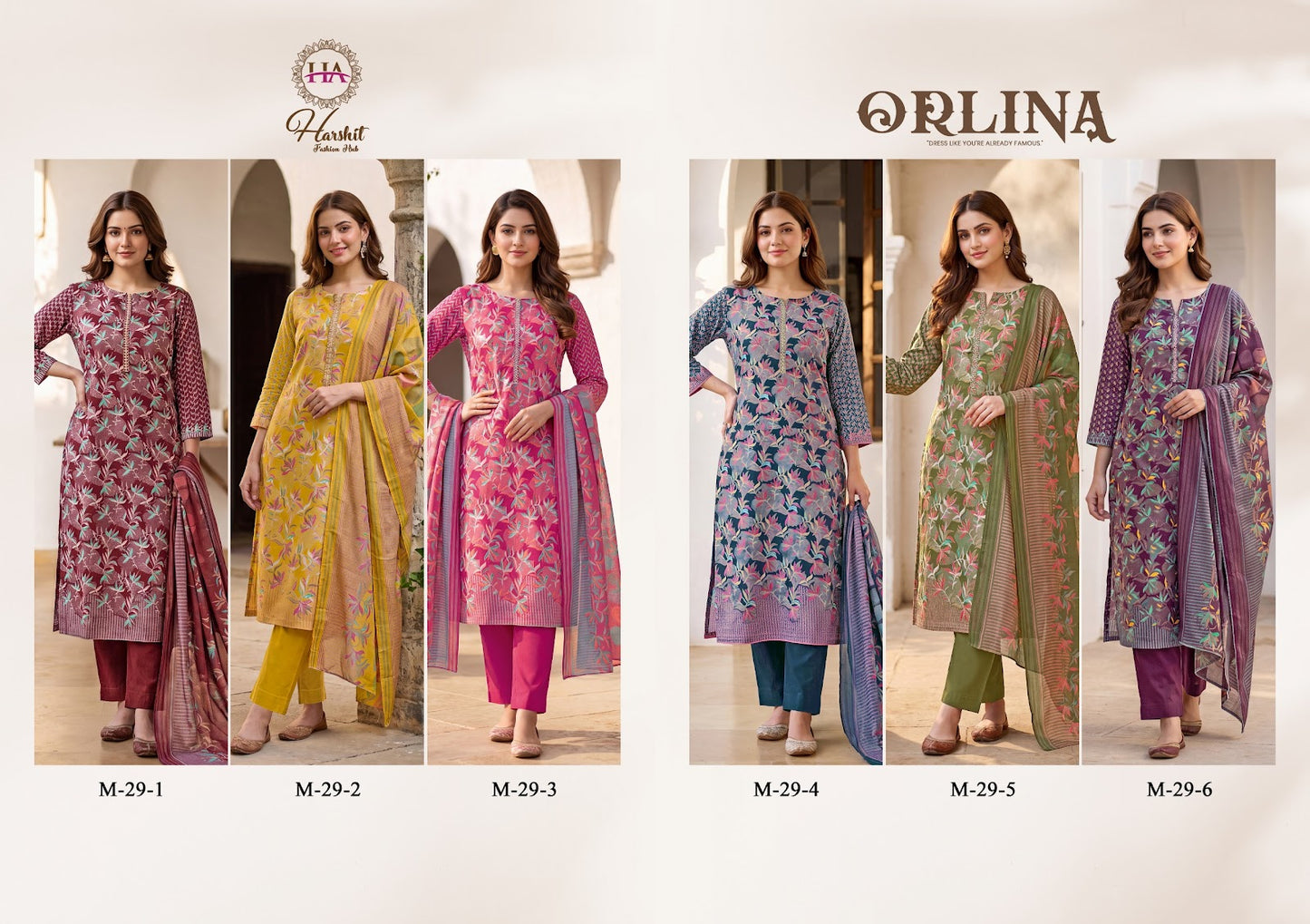 Orlina Harshit Fashion Pure Zam Karachi Salwar Suits Wholesaler Ahmedabad