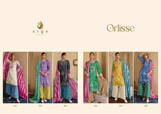 Orlisse Aiqa Russian Silk Pakistani Salwar Suits Supplier