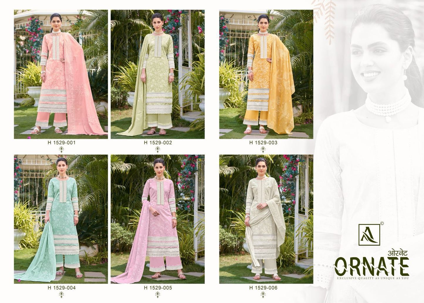 Ornate Alok Cambric Cotton Plazzo Style Suits