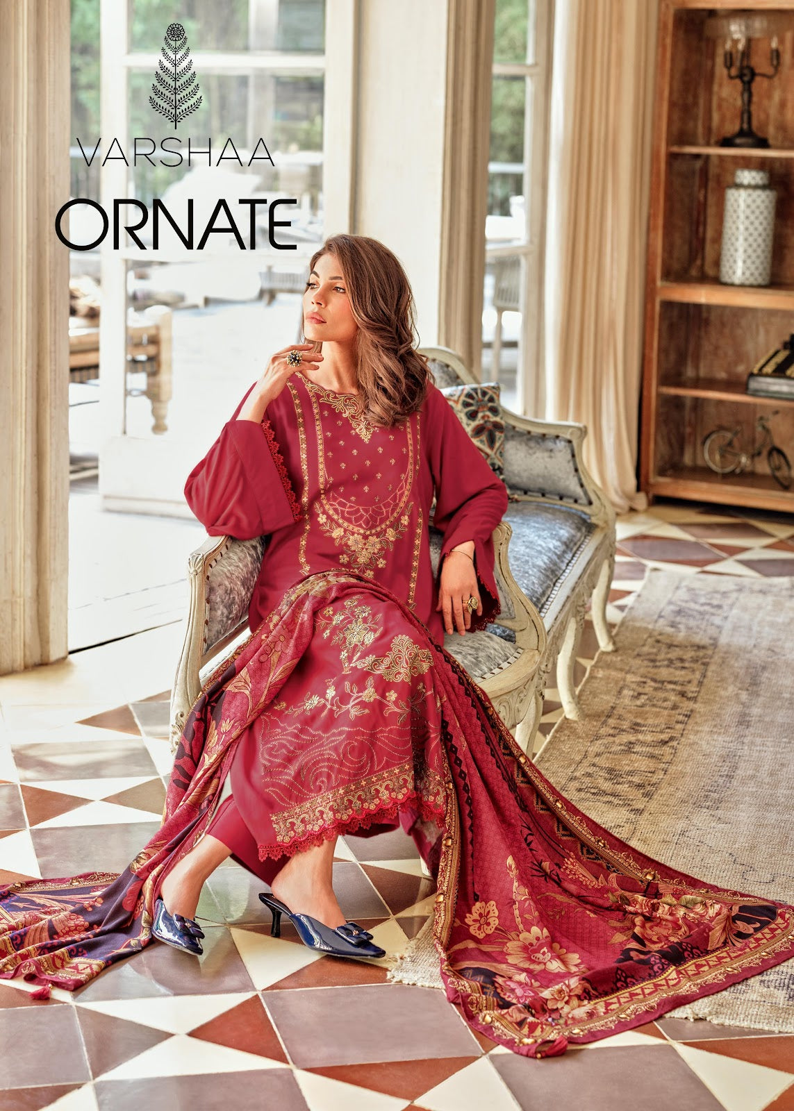 Ornate Varsha Fashions Viscose Muslin Pant Style Suits Wholesale Price