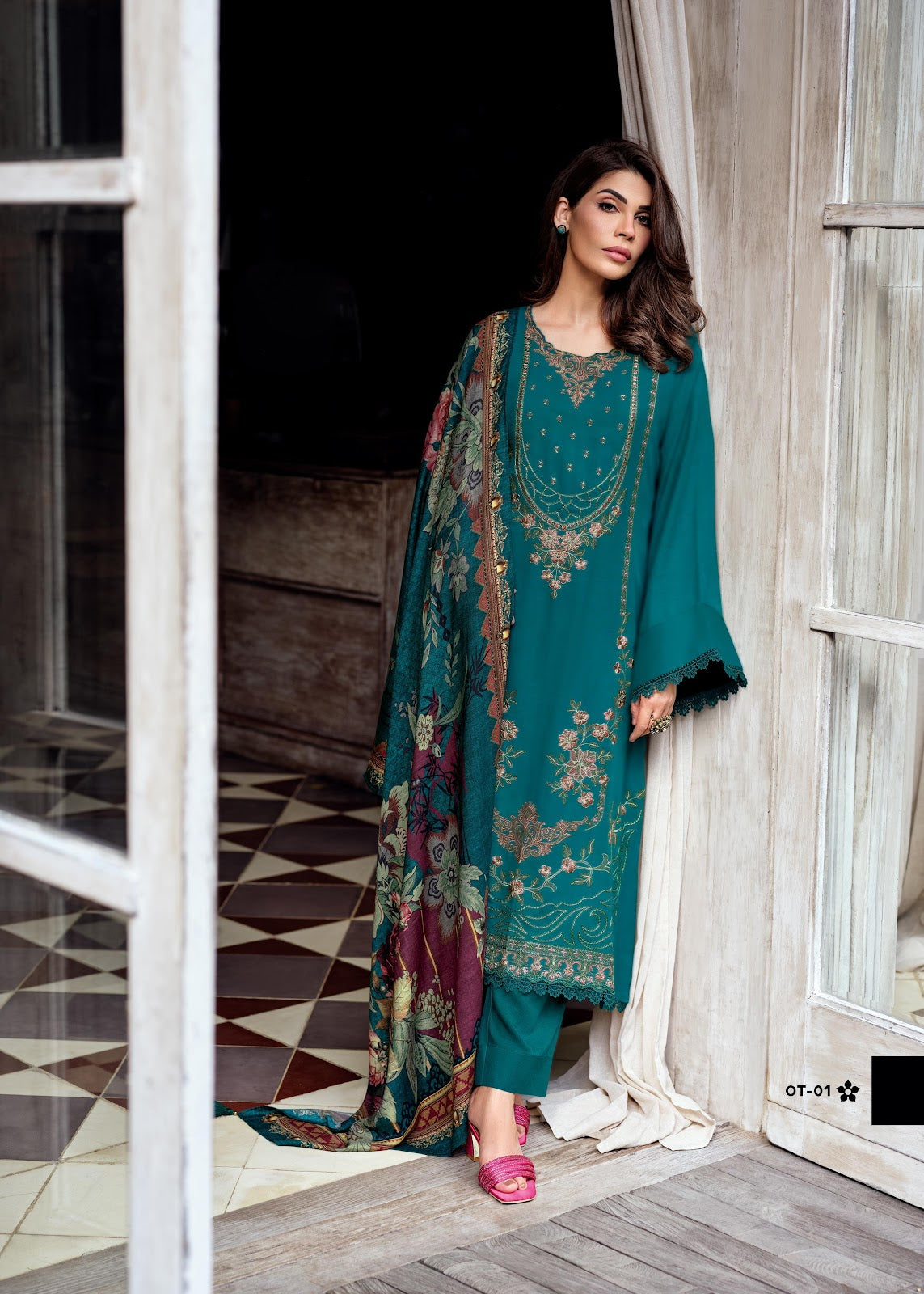 Ornate Varsha Fashions Viscose Muslin Pant Style Suits Wholesale Price
