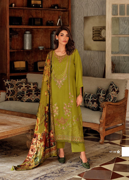 Ornate Varsha Fashions Viscose Muslin Pant Style Suits Wholesale Price
