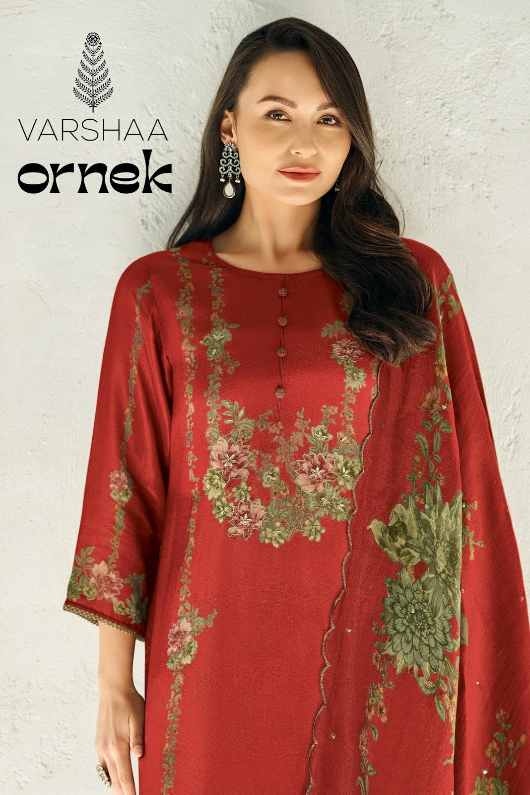 Ornek Varshaa Viscose Silk Pant Style Suits Wholesaler India