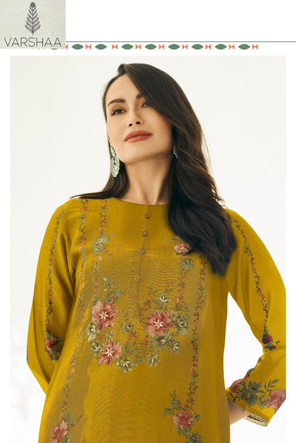 Ornek Varshaa Viscose Silk Pant Style Suits Wholesaler India