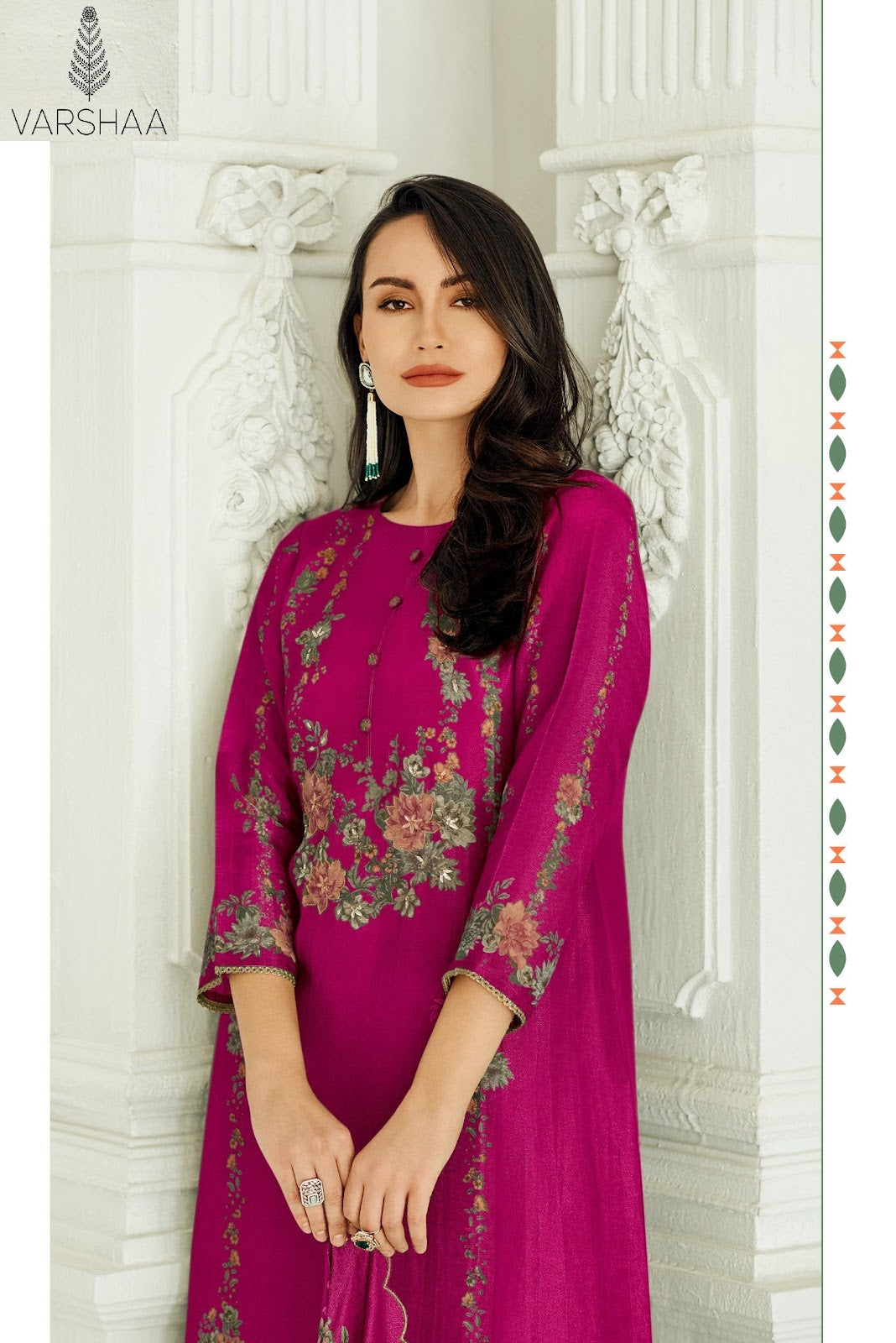 Ornek Varshaa Viscose Silk Pant Style Suits Wholesaler India