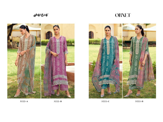 Ornet 3222 Jay Vijay Moga Silk Pant Style Suits Wholesale Price