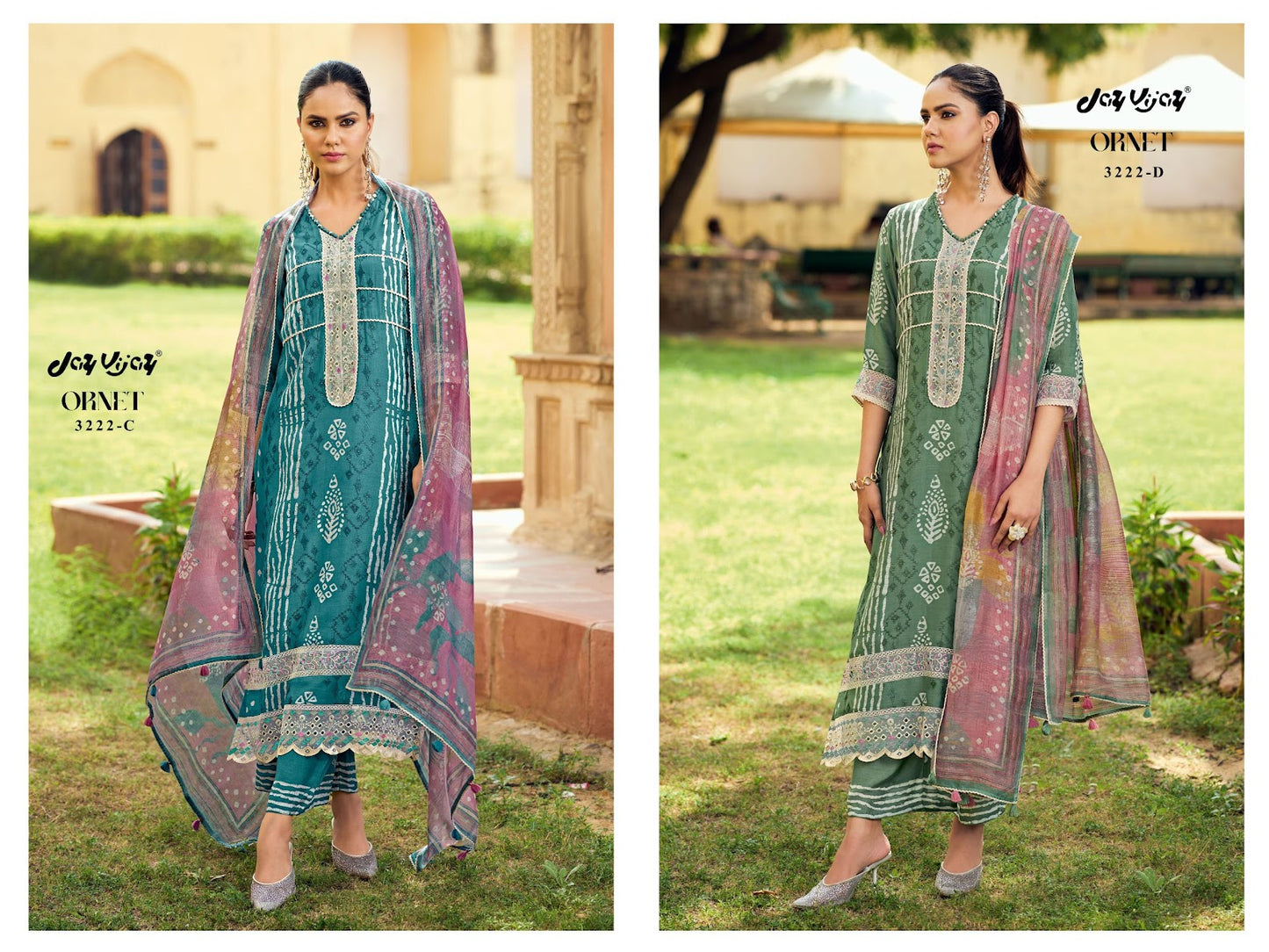 Ornet 3222 Jay Vijay Moga Silk Pant Style Suits Wholesale Price