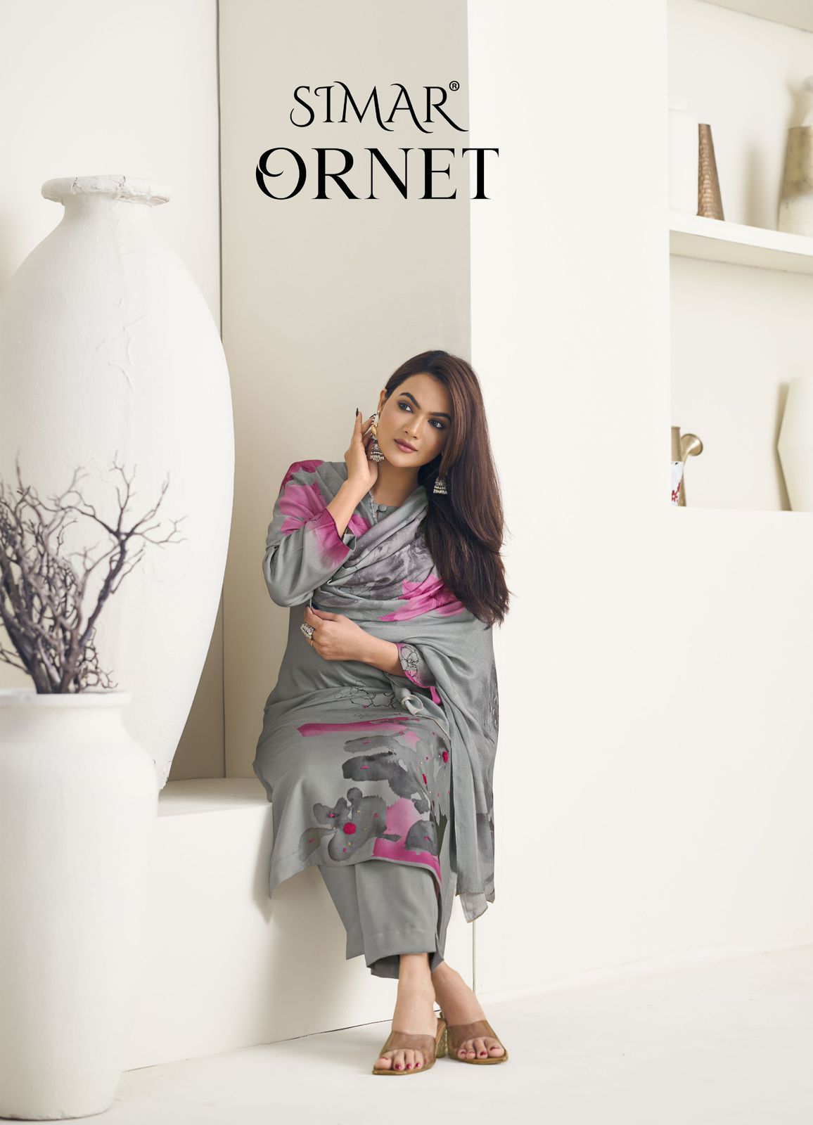 Ornet Simar Pashmina Suits Wholesaler