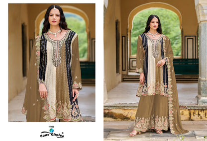 Orra 5 Your Choice Chinon Pakistani Readymade Suits Wholesaler India