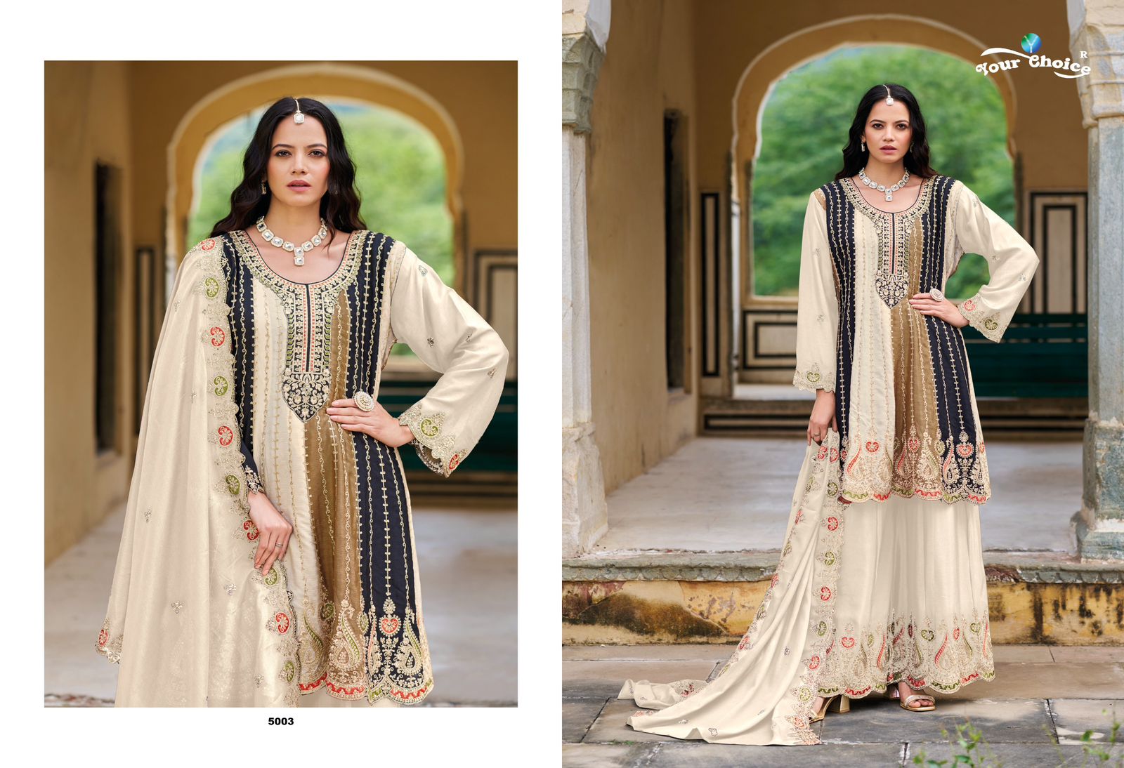 Orra 5 Your Choice Chinon Pakistani Readymade Suits Wholesaler India