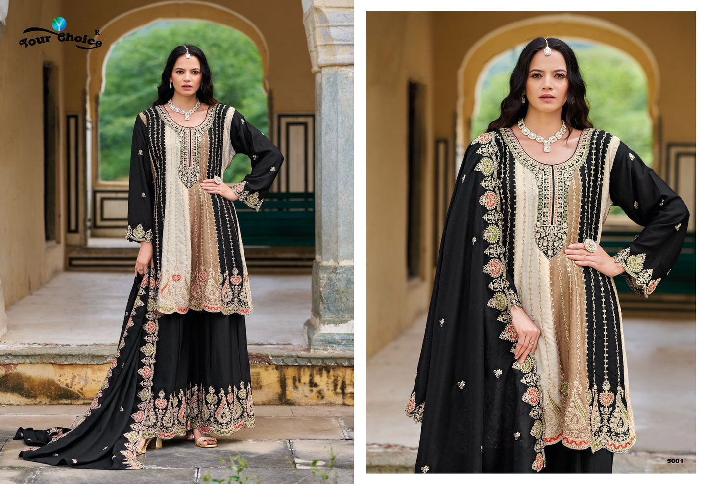 Orra 5 Your Choice Chinon Pakistani Readymade Suits Wholesaler India
