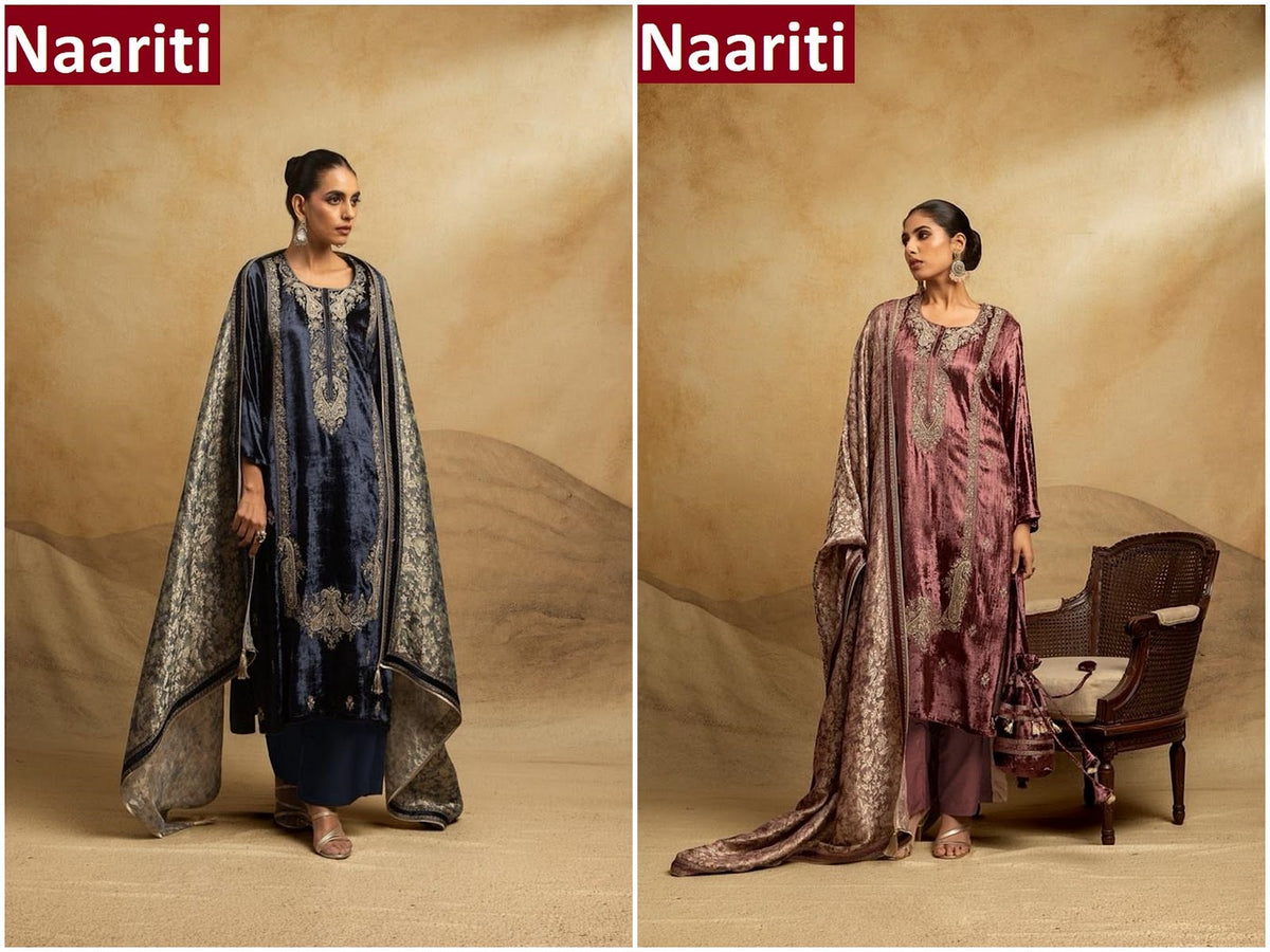 Orvili Naariti Velvet Suits Supplier India