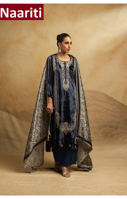 Orvili Naariti Velvet Suits Supplier India