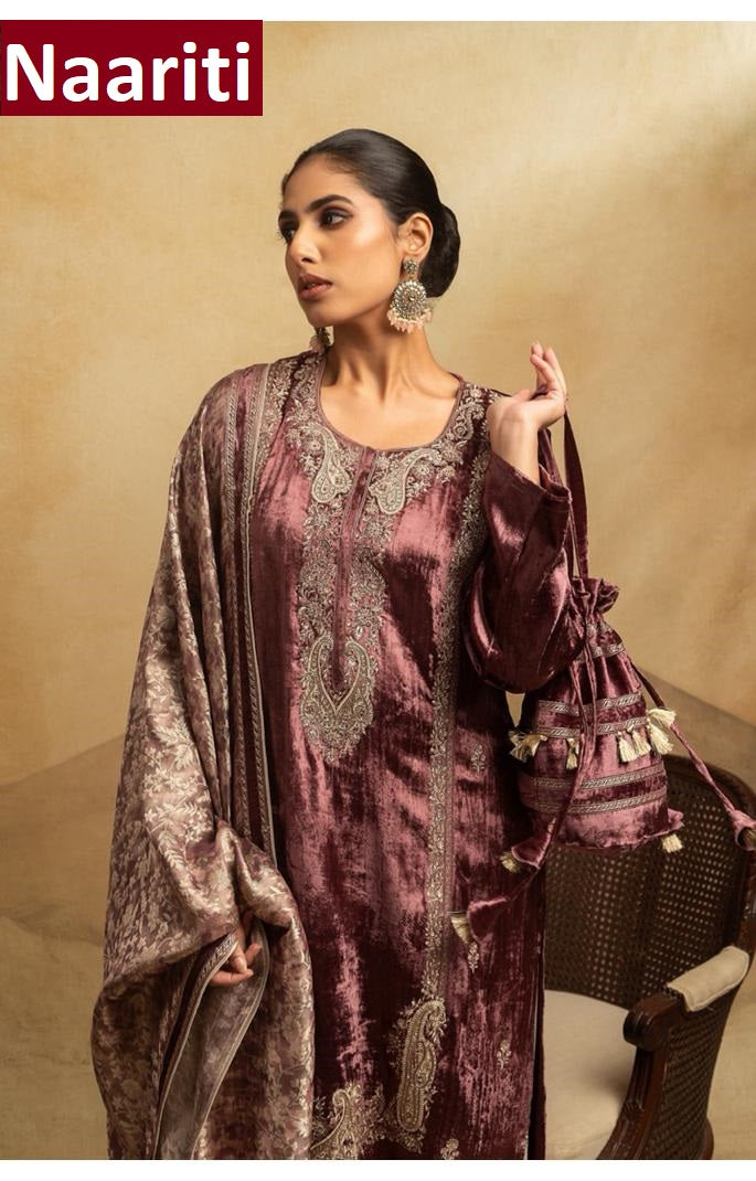 Orvili Naariti Velvet Suits Supplier India