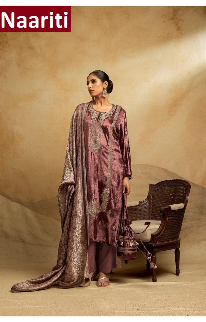 Orvili Naariti Velvet Suits Supplier India
