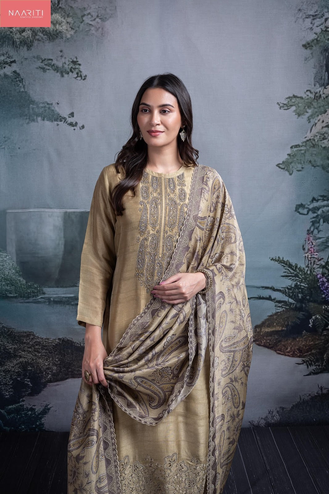 Oryn Naariti Tusser Silk Pant Style Suits Wholesale Price