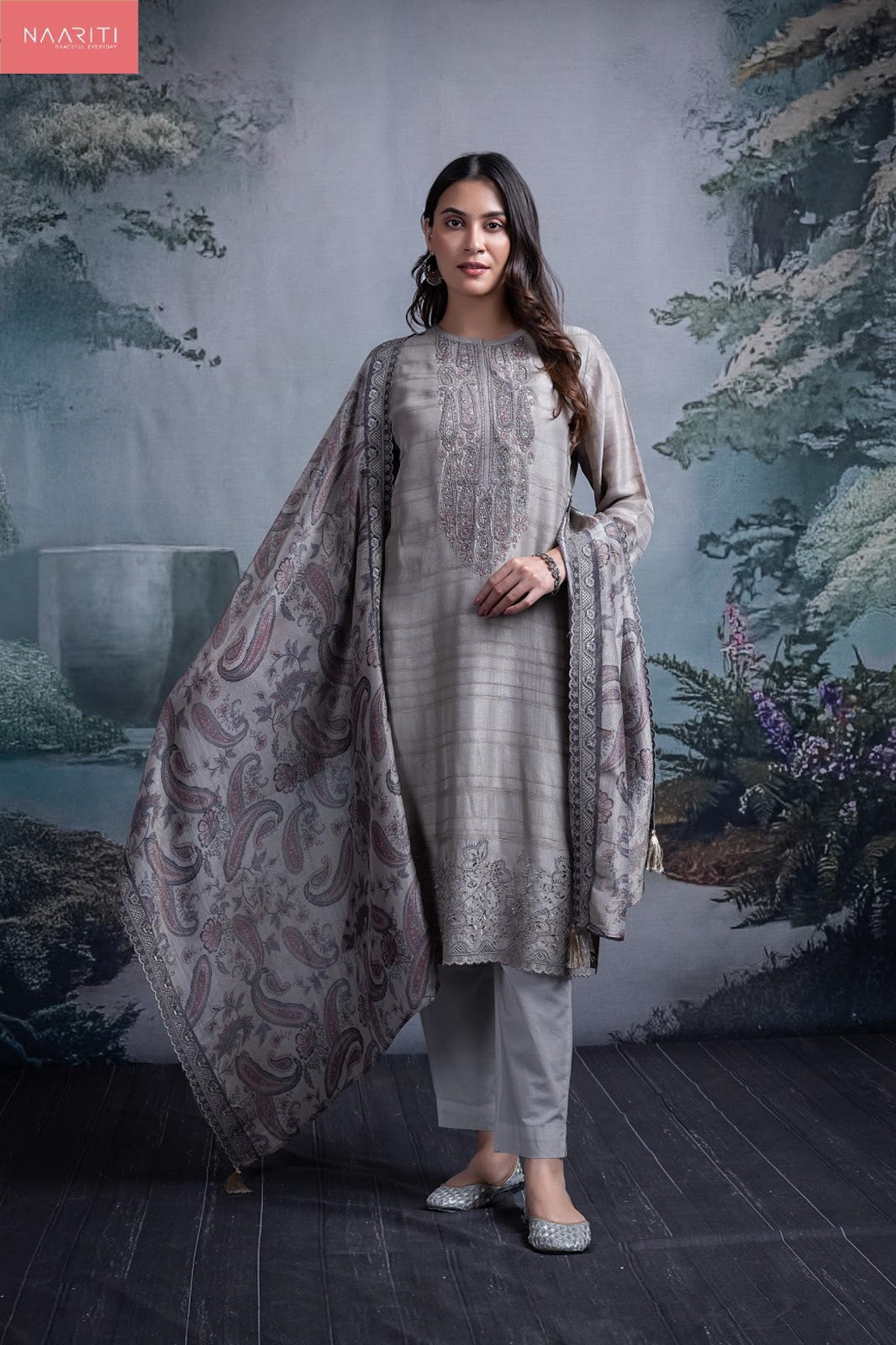 Oryn Naariti Tusser Silk Pant Style Suits Wholesale Price