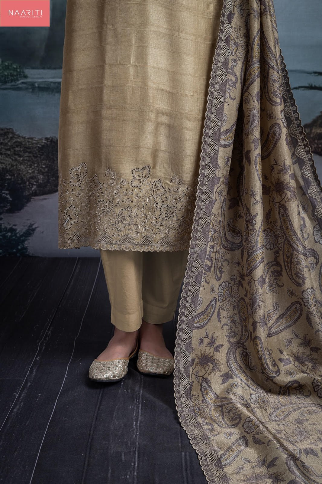 Oryn Naariti Tusser Silk Pant Style Suits Wholesale Price