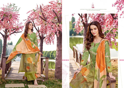 Oryn Shiddat Esta Designs Cambric Cotton Plazzo Style Suits Wholesaler