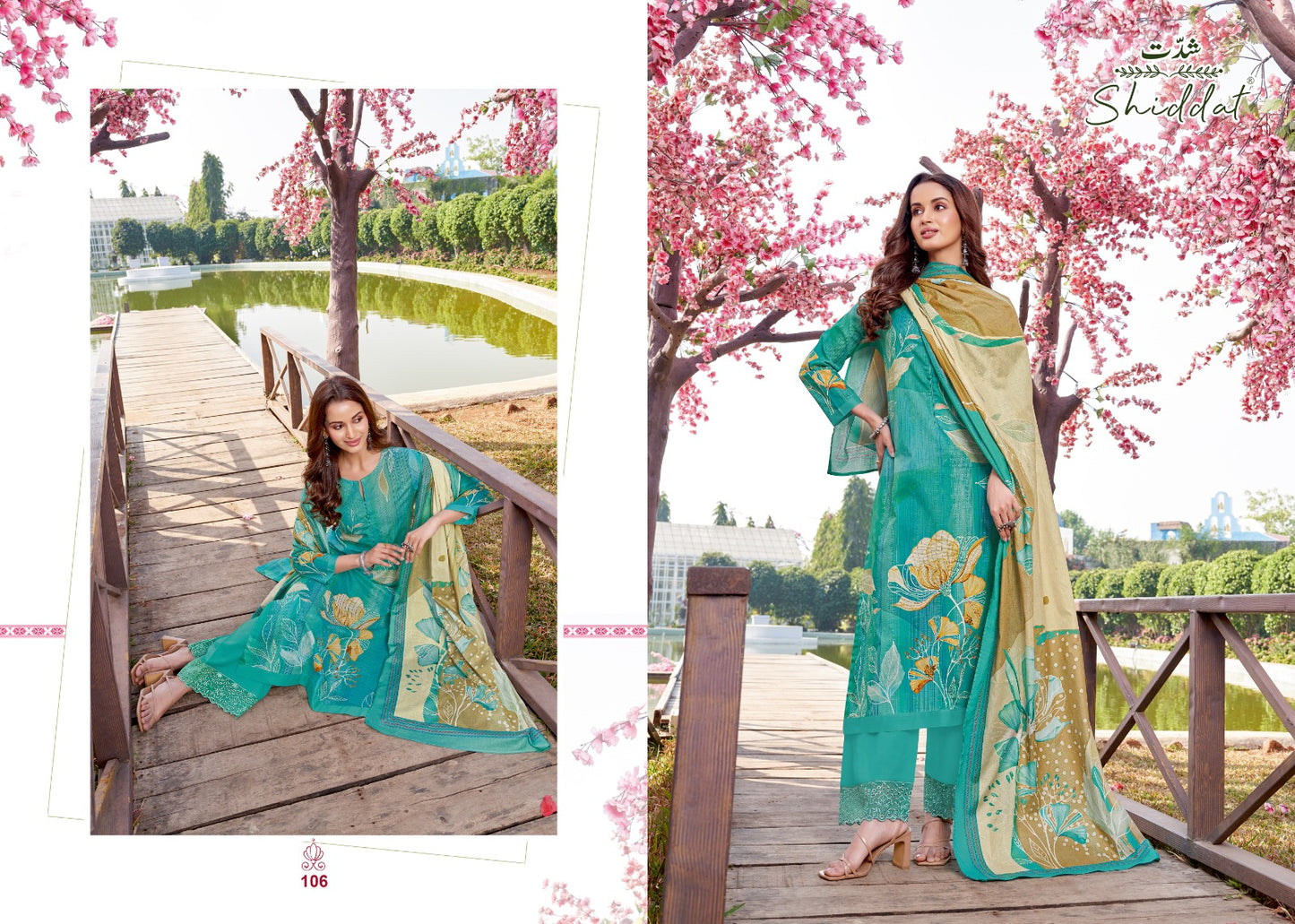 Oryn Shiddat Esta Designs Cambric Cotton Plazzo Style Suits Wholesaler