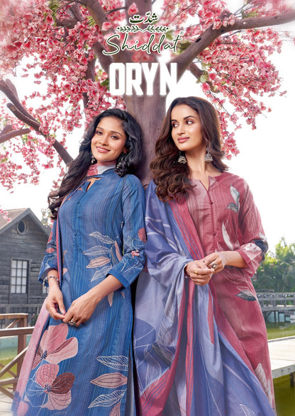 Oryn Shiddat Esta Designs Cambric Cotton Plazzo Style Suits Wholesaler