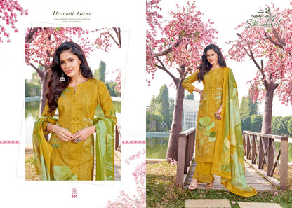 Oryn Shiddat Esta Designs Cambric Cotton Plazzo Style Suits Wholesaler