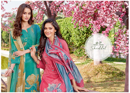 Oryn Shiddat Esta Designs Cambric Cotton Plazzo Style Suits Wholesaler