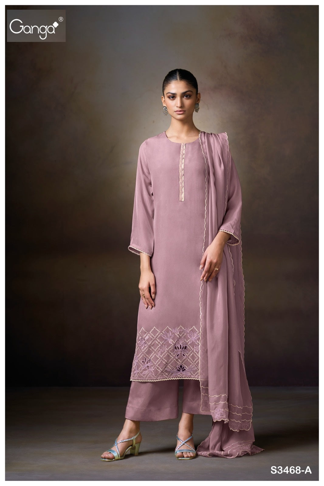 Orysia 3468 Ganga Organza Plazzo Style Suits Exporter Gujarat