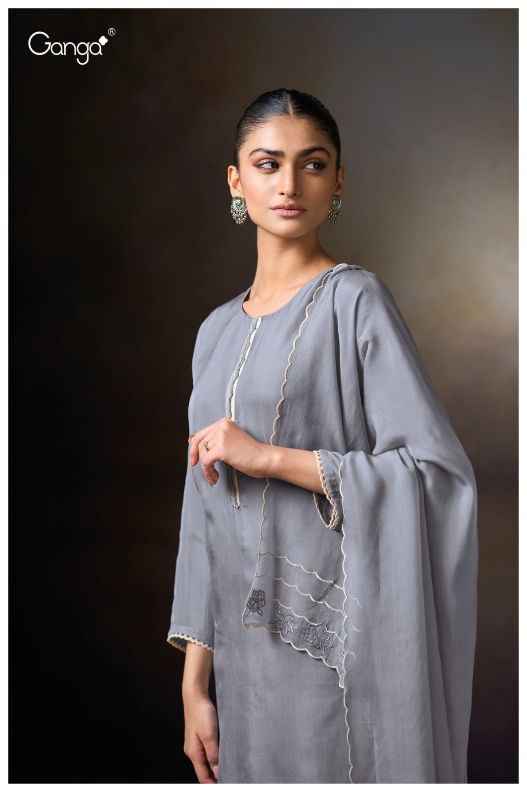 Orysia 3468 Ganga Organza Plazzo Style Suits Exporter Gujarat