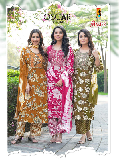Oscar Master Rayon Readymade Pant Style Suits Manufacturer Ahmedabad