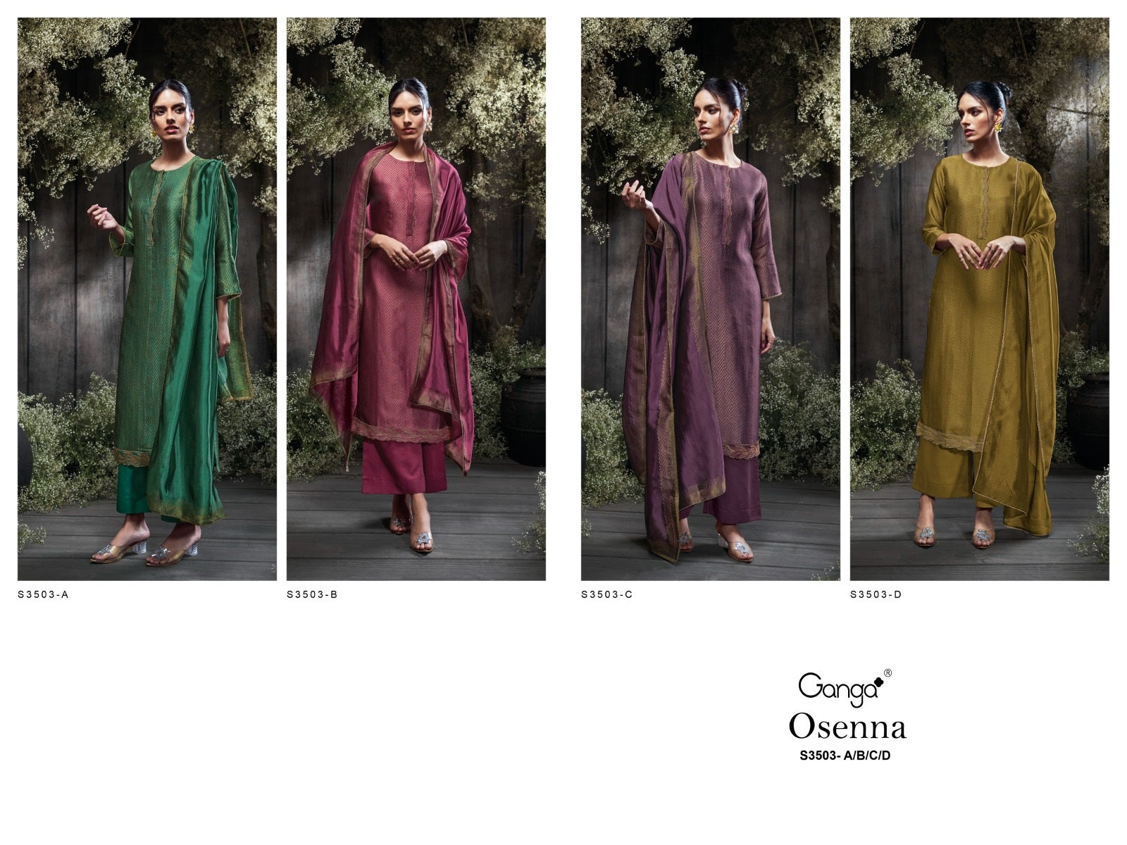 Osenna 3503 Ganga Viscose Plazzo Style Suits Wholesale Price